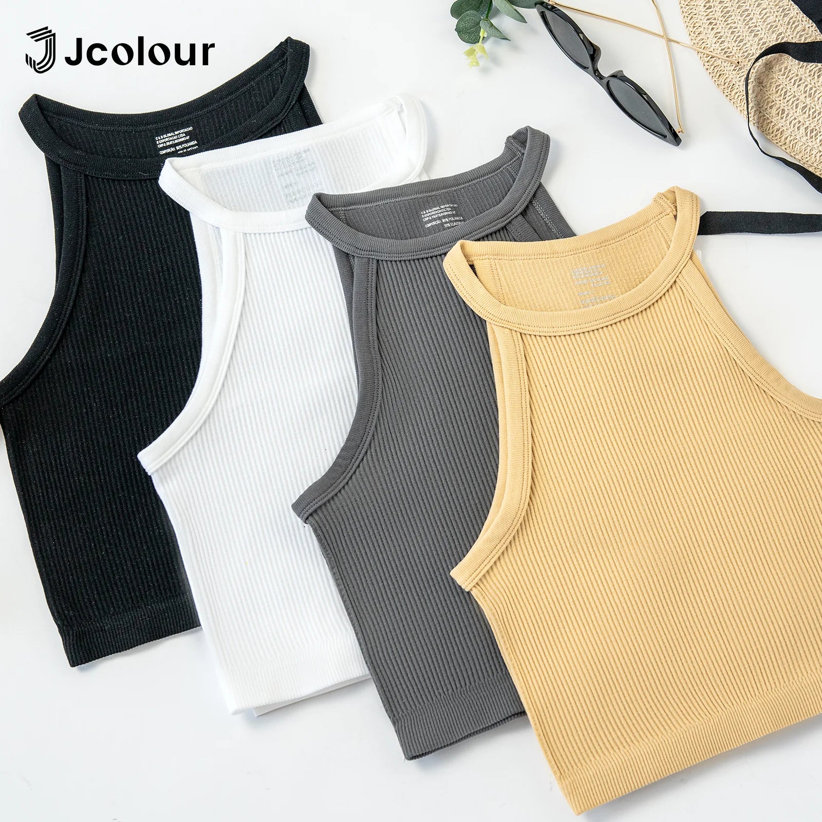 Women's Ribbed High-Neck Crop Top — Taboga Lifestyle