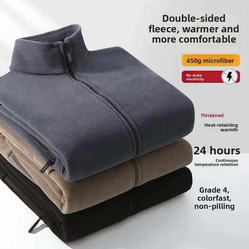 Men's Fleece High-Collar Jacket — Taboga Lifestyle