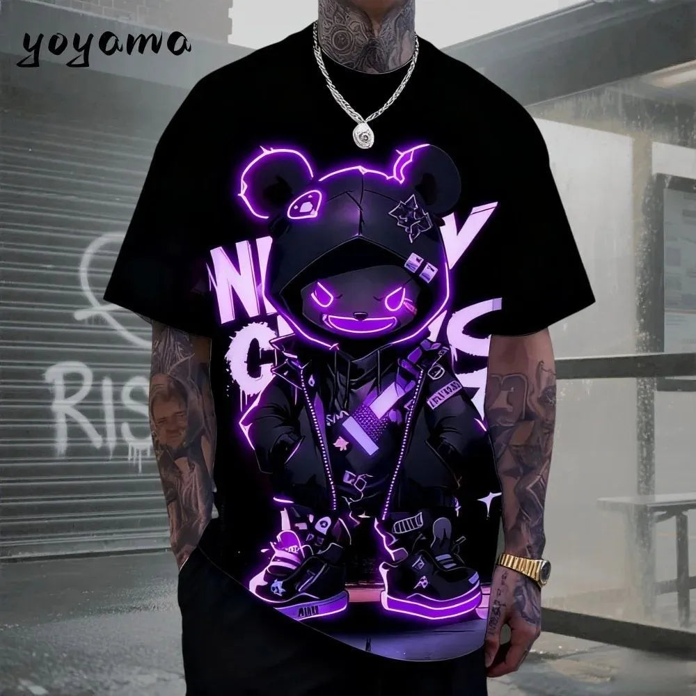 Teddy Bear Print Tee Taboga Lifestyle, front view