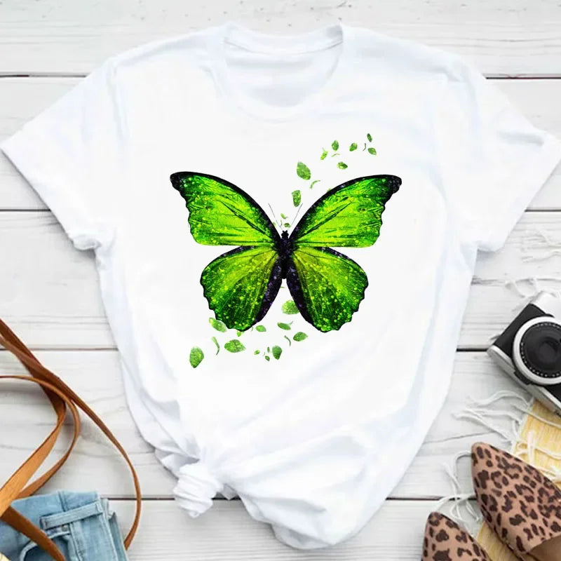 Taboga Butterfly Print Tee Taboga Lifestyle, styled outfit