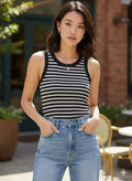 Women's Ribbed Crew Neck Tank Taboga Lifestyle, color options