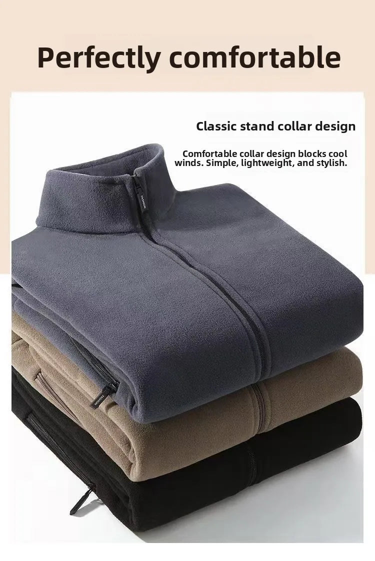 Men's Fleece High-Collar Jacket — Taboga Lifestyle