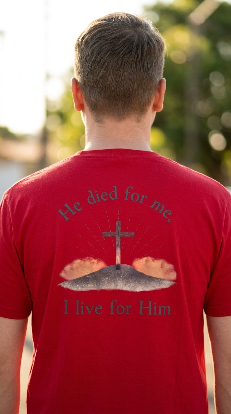 Faith Tee - He Died For Me, I Live For Him - Taboga Lifestyle
