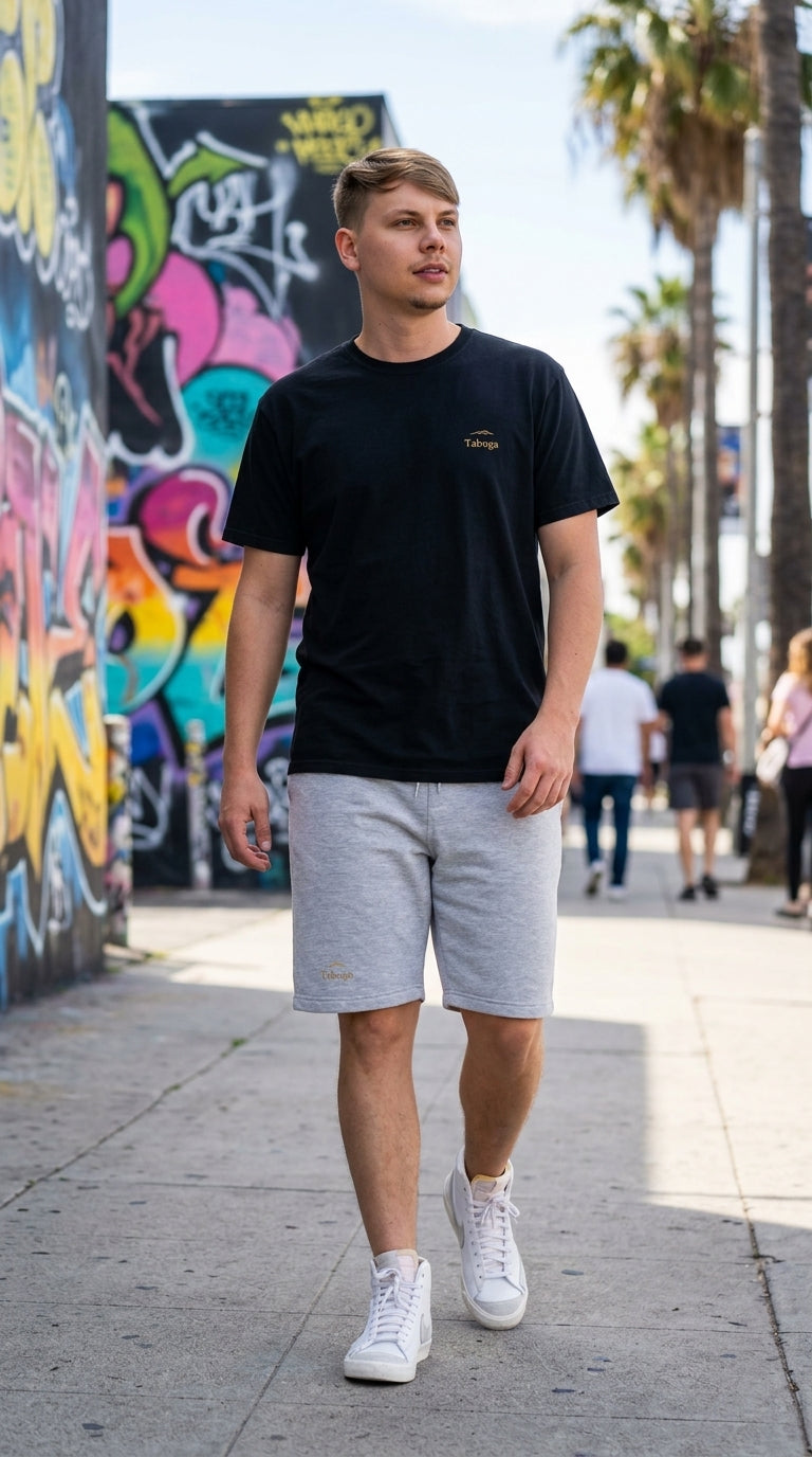 Street Fleece Shorts Taboga Lifestyle, side profile view