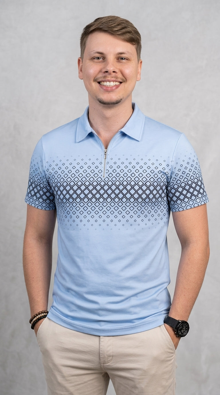 Polo Shirt Taboga Lifestyle — Azul Celeste