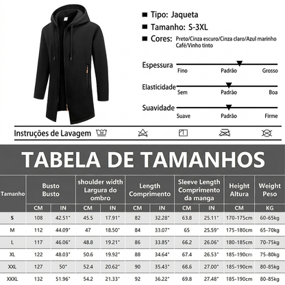 Men's Oversized Hooded Zip-Up Sweatshirt — Taboga Lifestyle